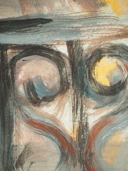 Roger CRUSAT : Jeune Fille à la Fenêtre - Gouache sur papier