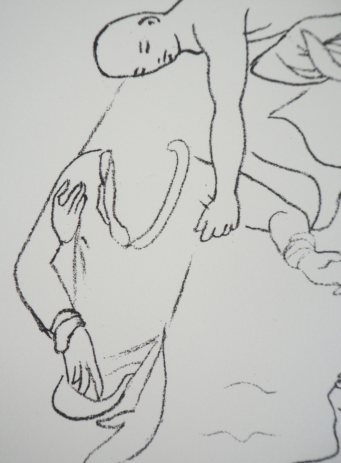 Jean COCTEAU : Pêcheur, Abondance de la mer - Lithographie signée