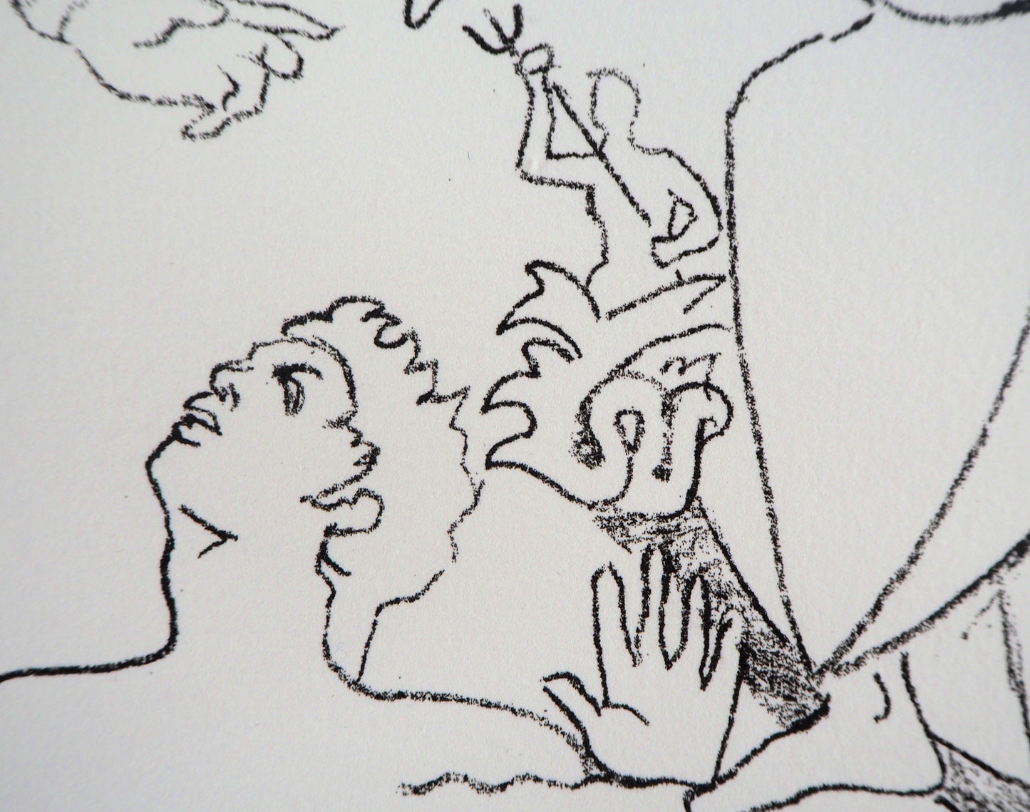 Jean COCTEAU : Pêcheur, Abondance de la mer - Lithographie signée