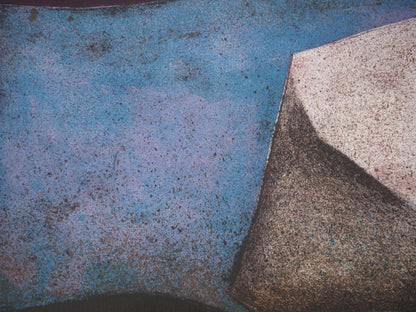 Claude GAVEAU: Still life with blue vase - Original signed lithograph, 90 copies