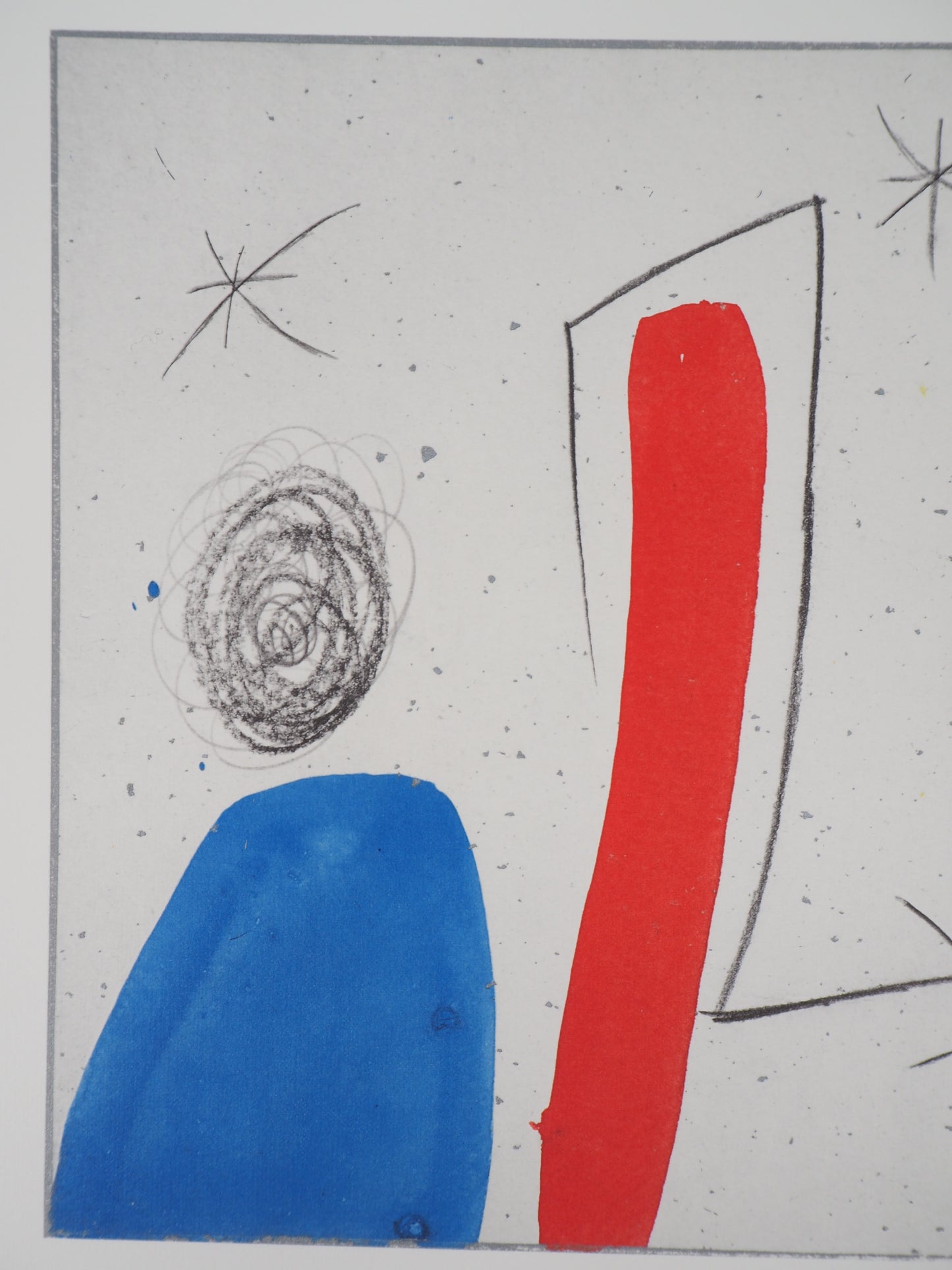 Joan MIRO : Femme et oiseau surréaliste - Lithographie signée