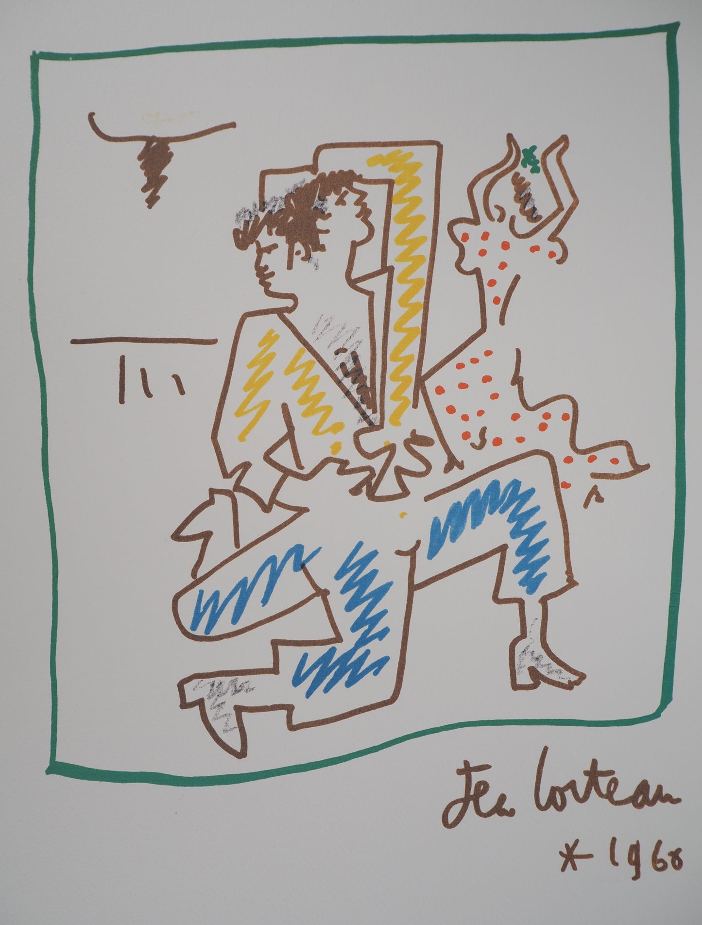 Jean COCTEAU : Danseurs de flamenco - Lithographie signée