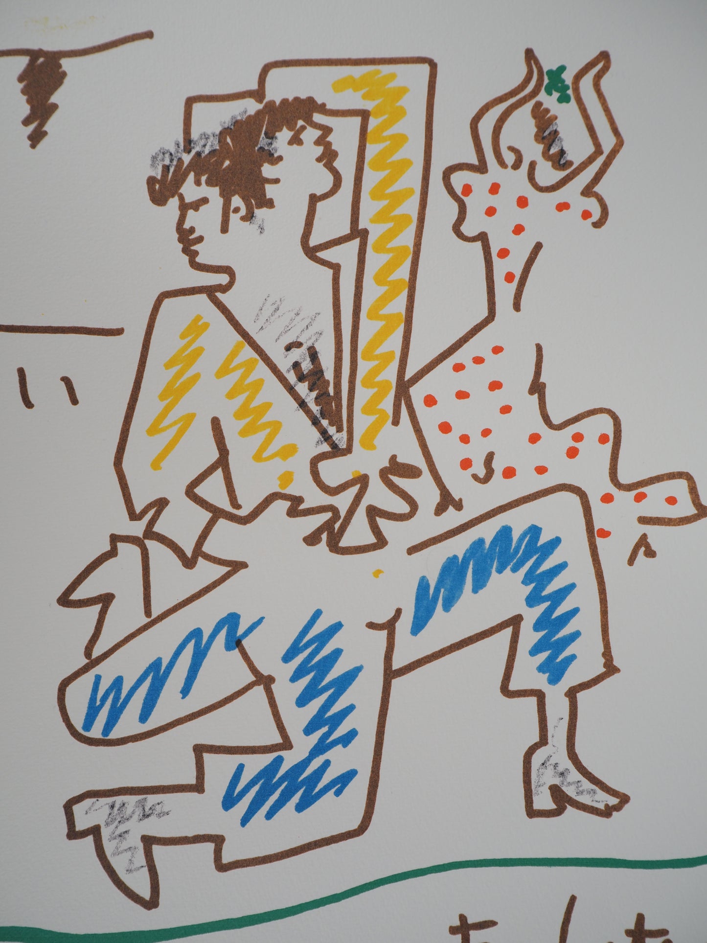 Jean COCTEAU : Danseurs de flamenco - Lithographie signée