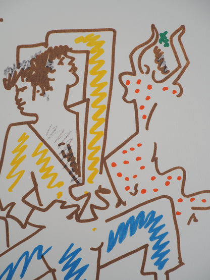 Jean COCTEAU : Danseurs de flamenco - Lithographie signée