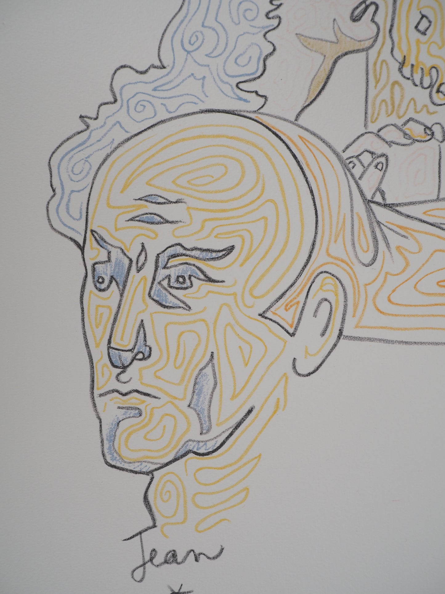 Jean COCTEAU : Crucifixion, Marie Madeleine et Jean Évangéliste - Lithographie signée