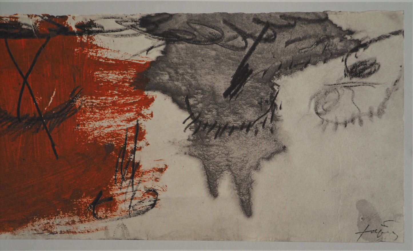 Antoni TAPIES : Regards en coin - Lithographie signée