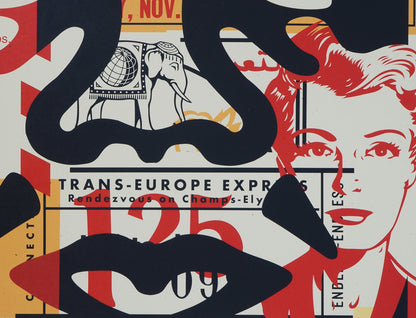 Shepard FAIREY (OBEY) : Face collage II - Lithographie originale signée
