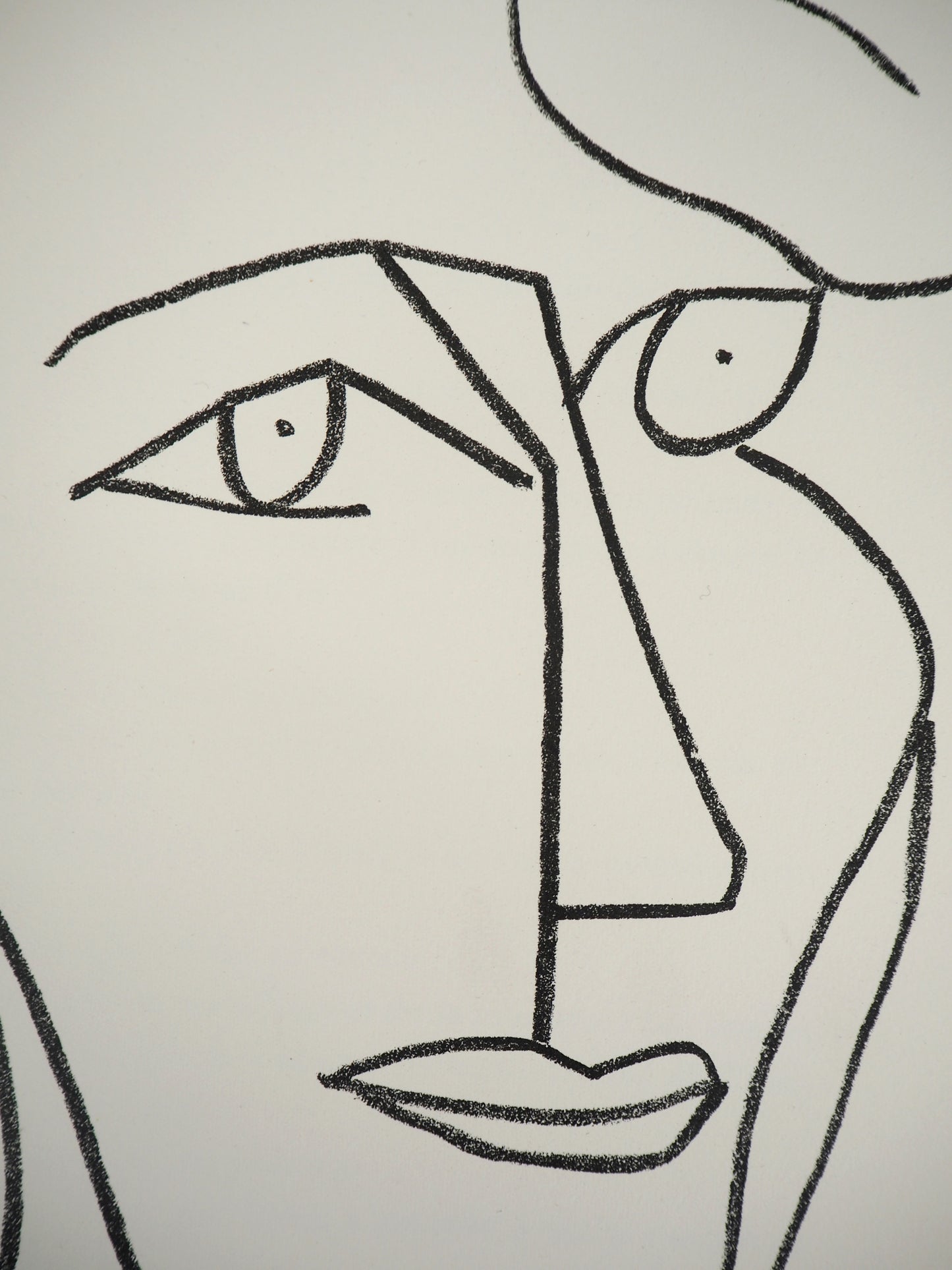 Françoise GILOT : Portrait de femme - Lithographie originale