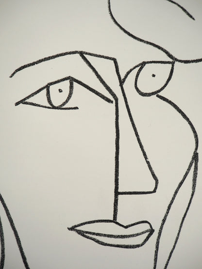 Françoise GILOT : Portrait de femme - Lithographie originale