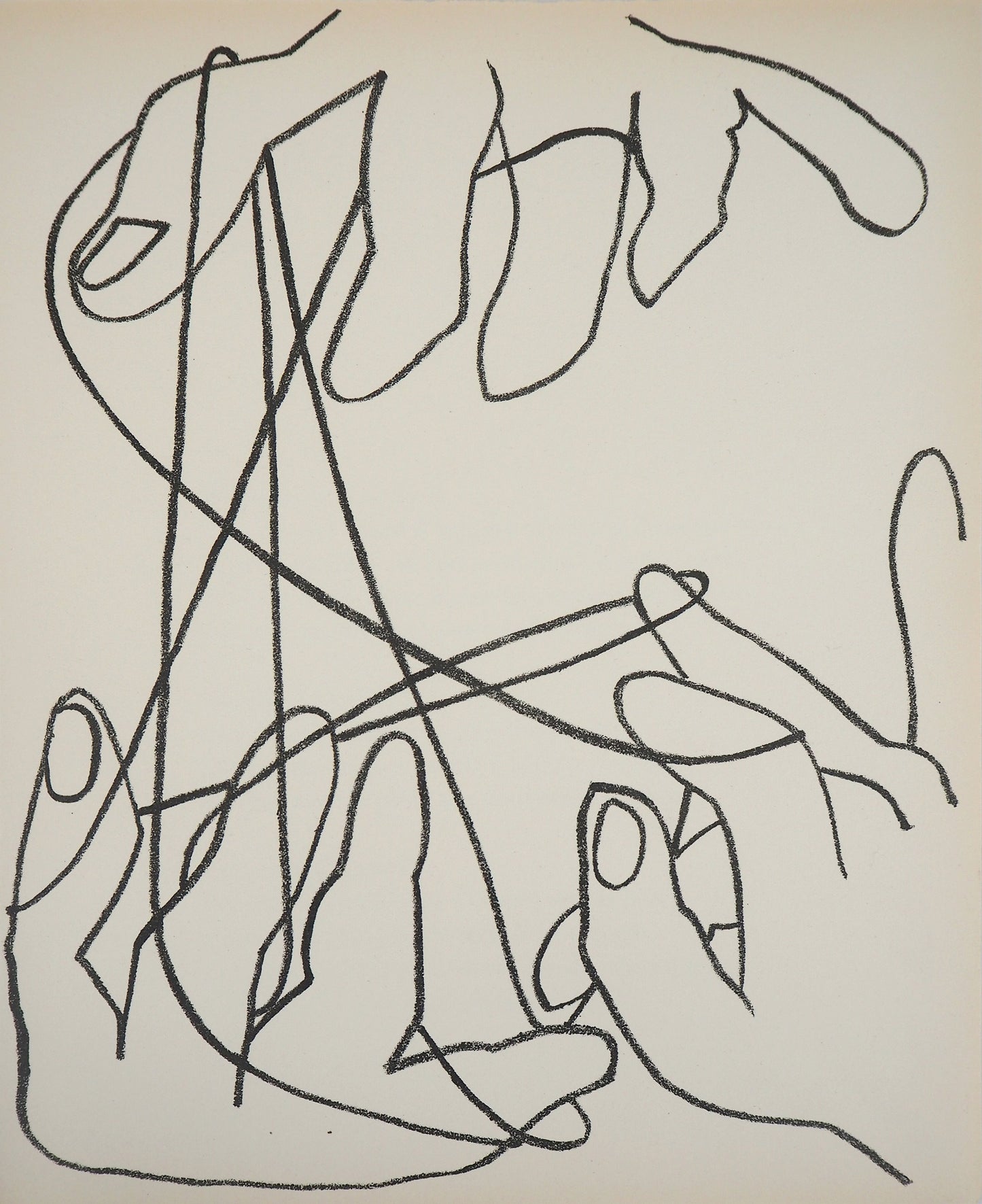 Françoise GILOT : Le jeu de ficelles - Lithographie originale