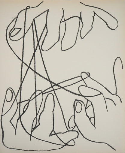 Françoise GILOT : Le jeu de ficelles - Lithographie originale