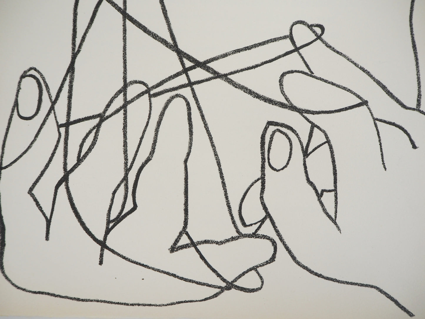 Françoise GILOT : Le jeu de ficelles - Lithographie originale