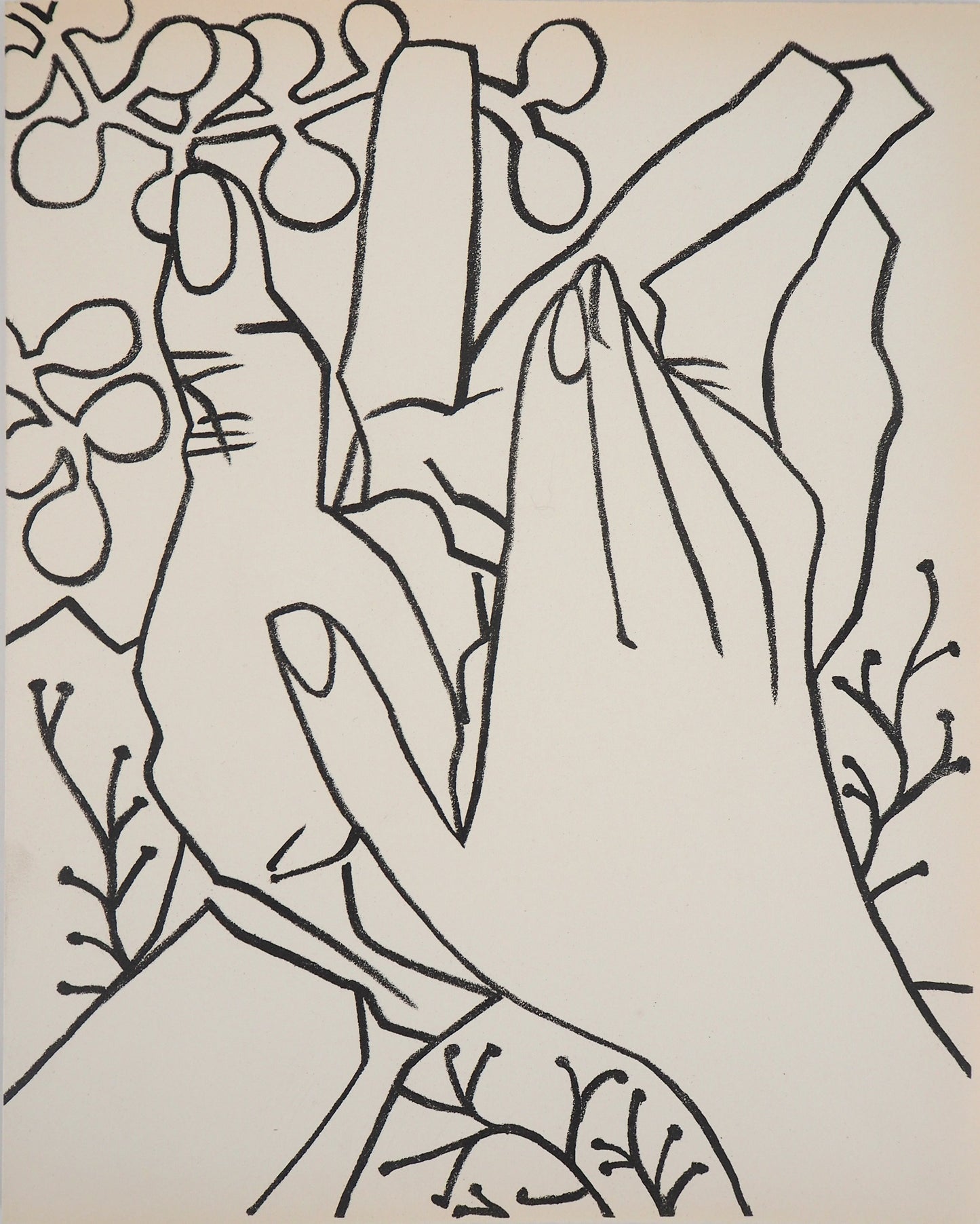 Françoise GILOT : La caresse - Lithographie originale