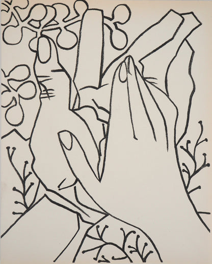 Françoise GILOT : La caresse - Lithographie originale