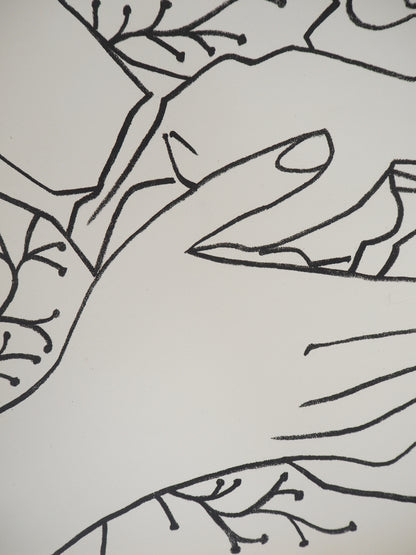 Françoise GILOT : La caresse - Lithographie originale