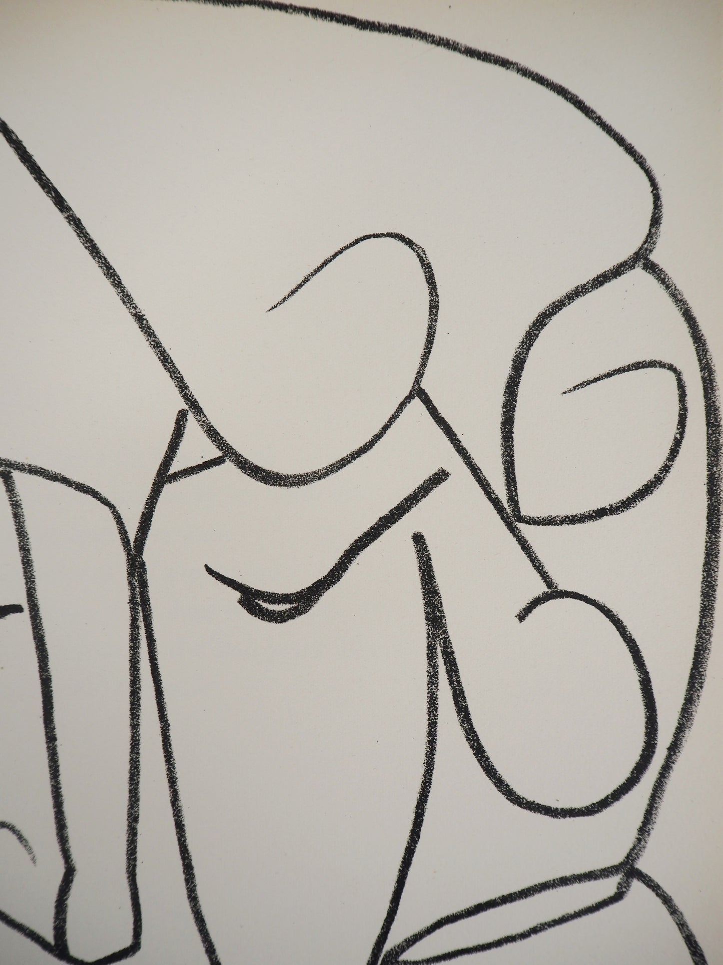 Françoise GILOT : Portrait de femme timide - Lithographie originale
