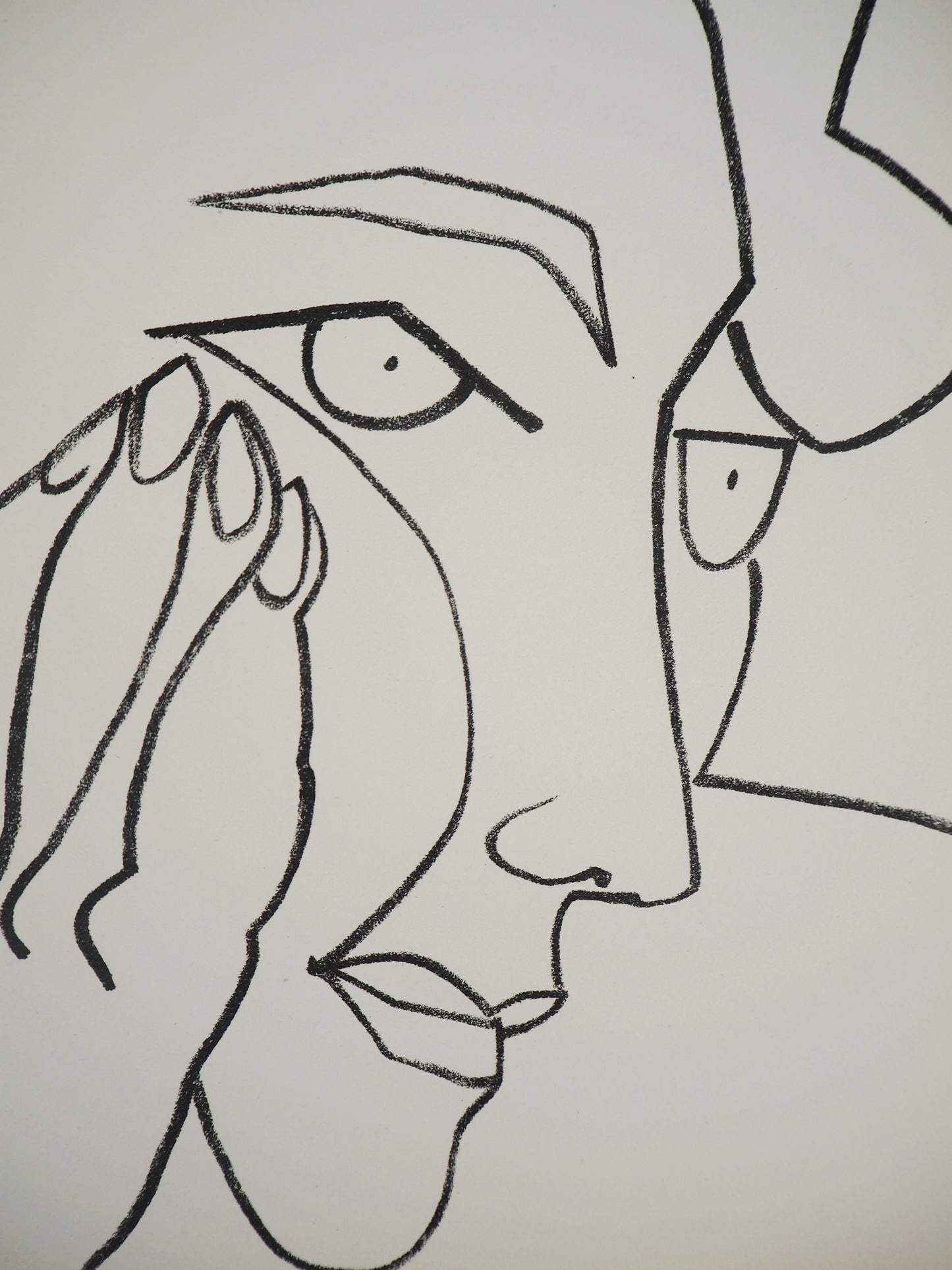 Françoise GILOT : Femme pensive - Lithographie originale