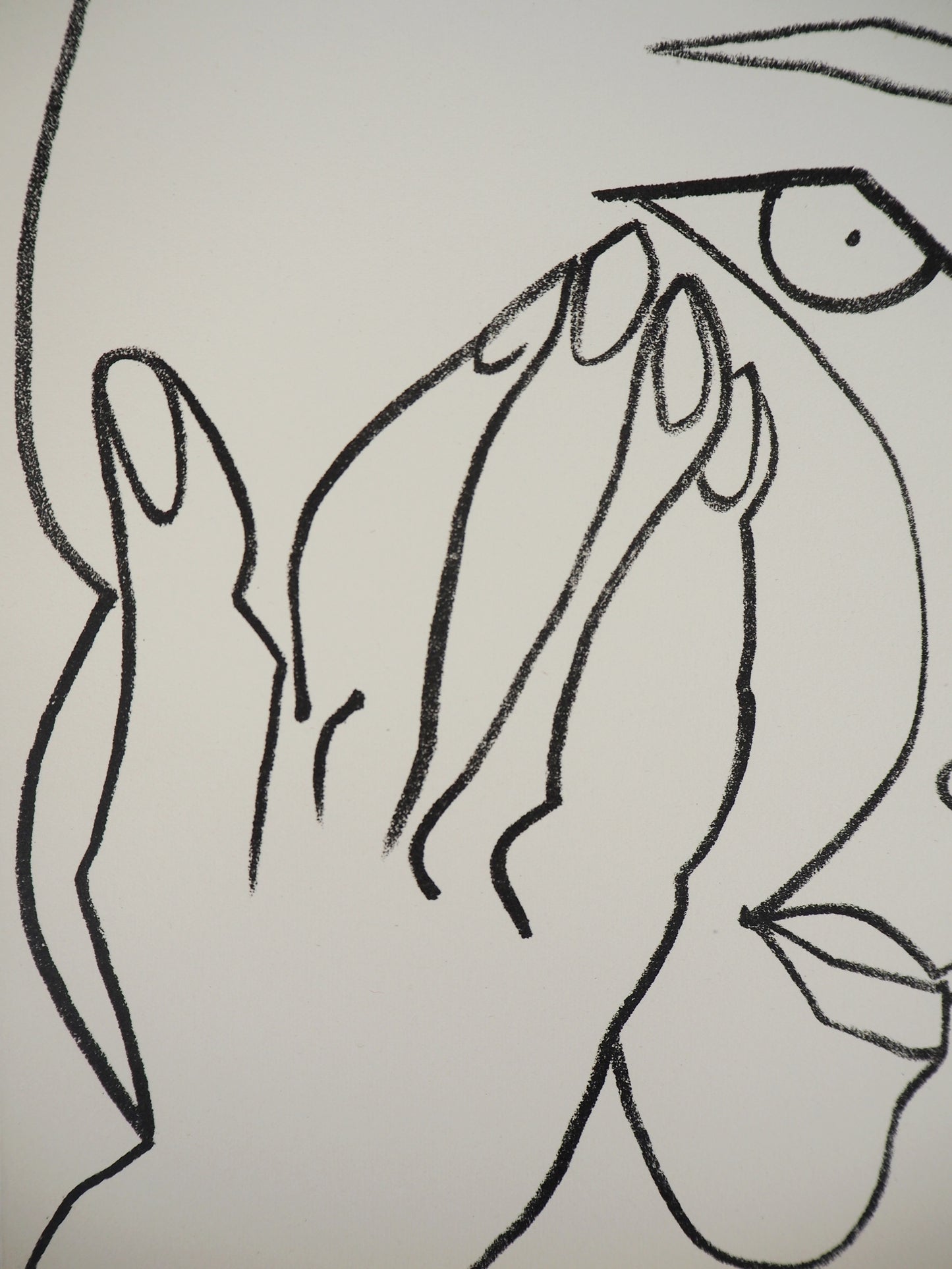 Françoise GILOT : Femme pensive - Lithographie originale