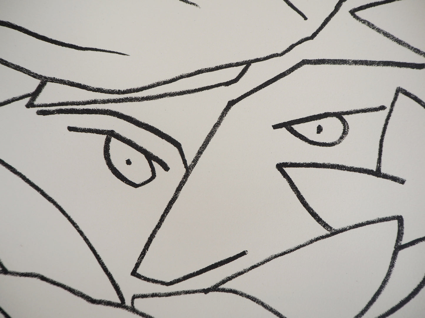 Françoise GILOT : L'homme camouflé - Lithographie originale