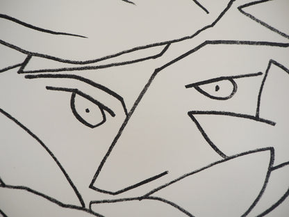 Françoise GILOT : L'homme camouflé - Lithographie originale