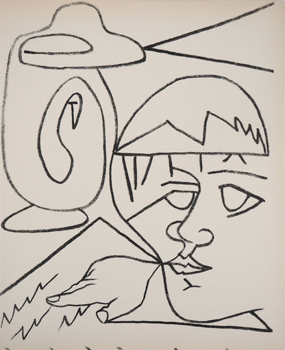 Françoise GILOT : La lecture - Lithographie originale
