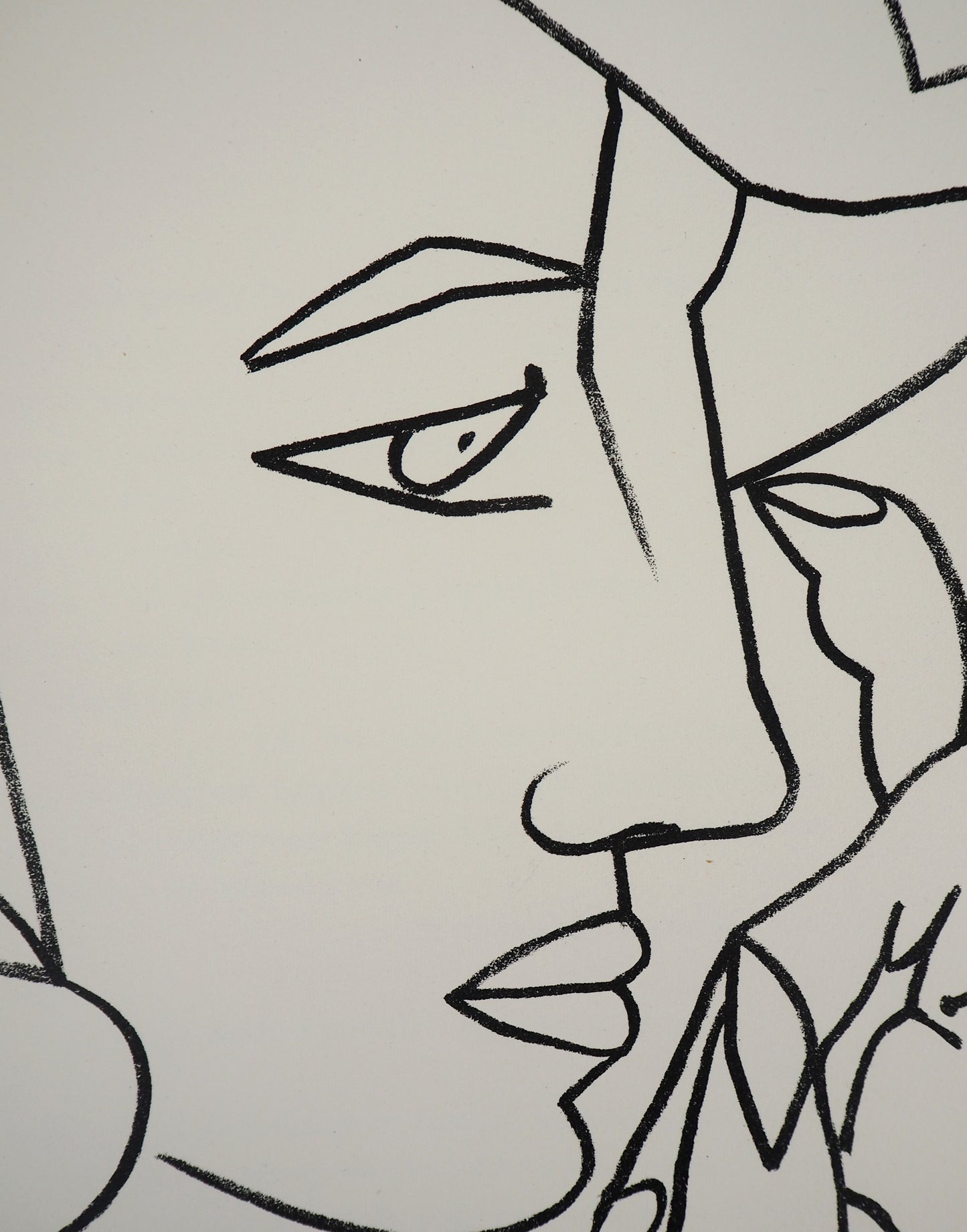 Françoise GILOT : Femme de profil - Lithographie originale