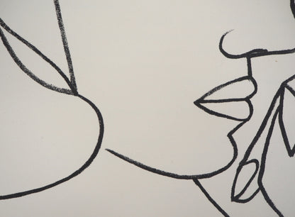 Françoise GILOT : Femme de profil - Lithographie originale