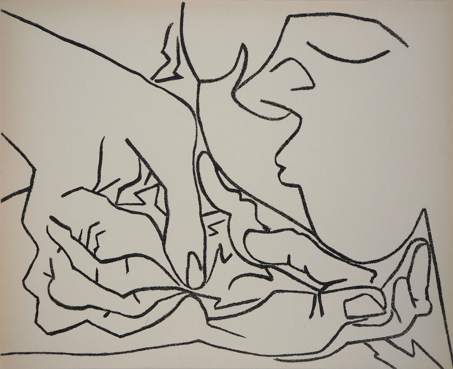 Françoise GILOT : Entre ses mains - Lithographie originale