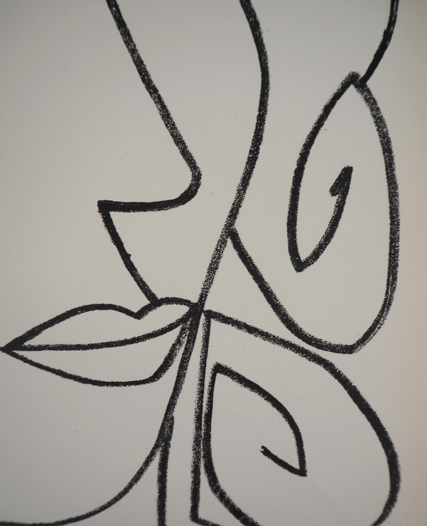 Françoise GILOT : Portrait de femme rêveuse - Lithographie originale