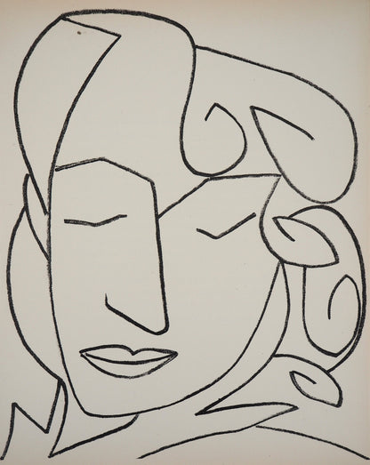Françoise GILOT : Femme endormie - Lithographie originale