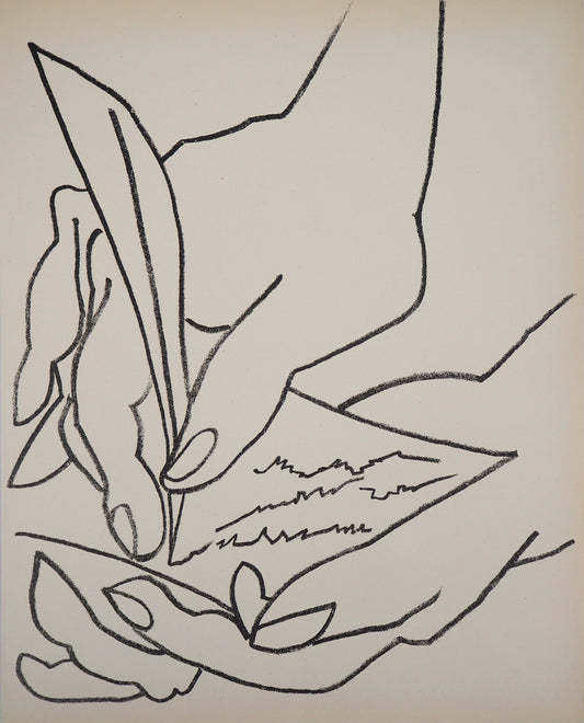 Françoise GILOT : Le doux billet - Lithographie originale