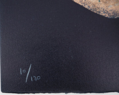 Claude GAVEAU : Nu de dos (bleu) - Lithographie originale signée