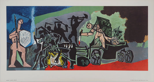 Pablo PICASSO : La guerre - Lithographie en couleurs