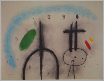Joan MIRO: Camina bajo el cielo azul - Litografía firmada