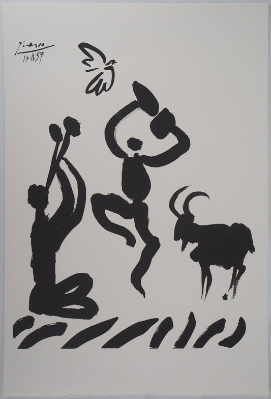 Pablo PICASSO : La Danse des Faunes - Lithographie signée
