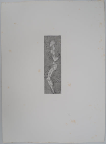 Auguste RODIN : Homme de profil - Gravure