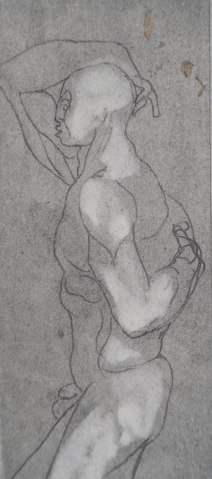 Auguste RODIN : Homme de profil - Gravure
