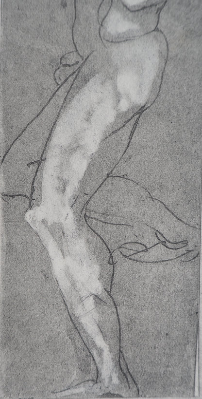 Auguste RODIN : Homme de profil - Gravure