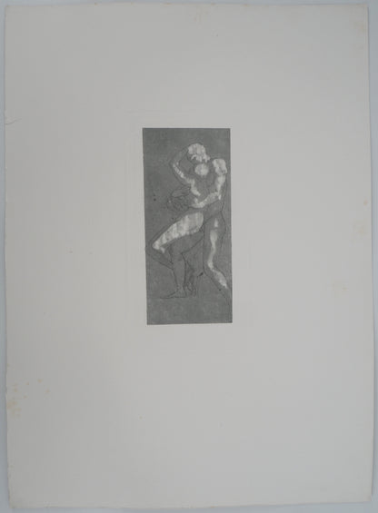 Auguste RODIN : La danse des amoureux - Gravure