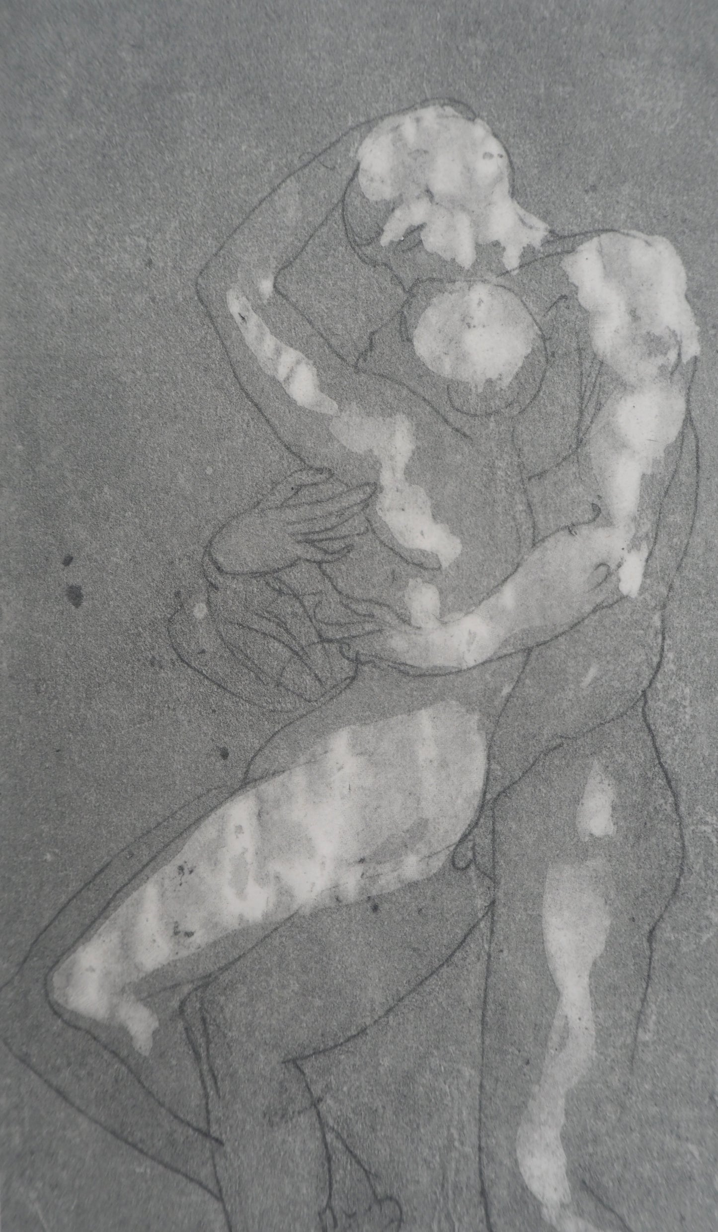 Auguste RODIN : La danse des amoureux - Gravure