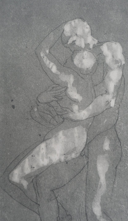 Auguste RODIN : La danse des amoureux - Gravure
