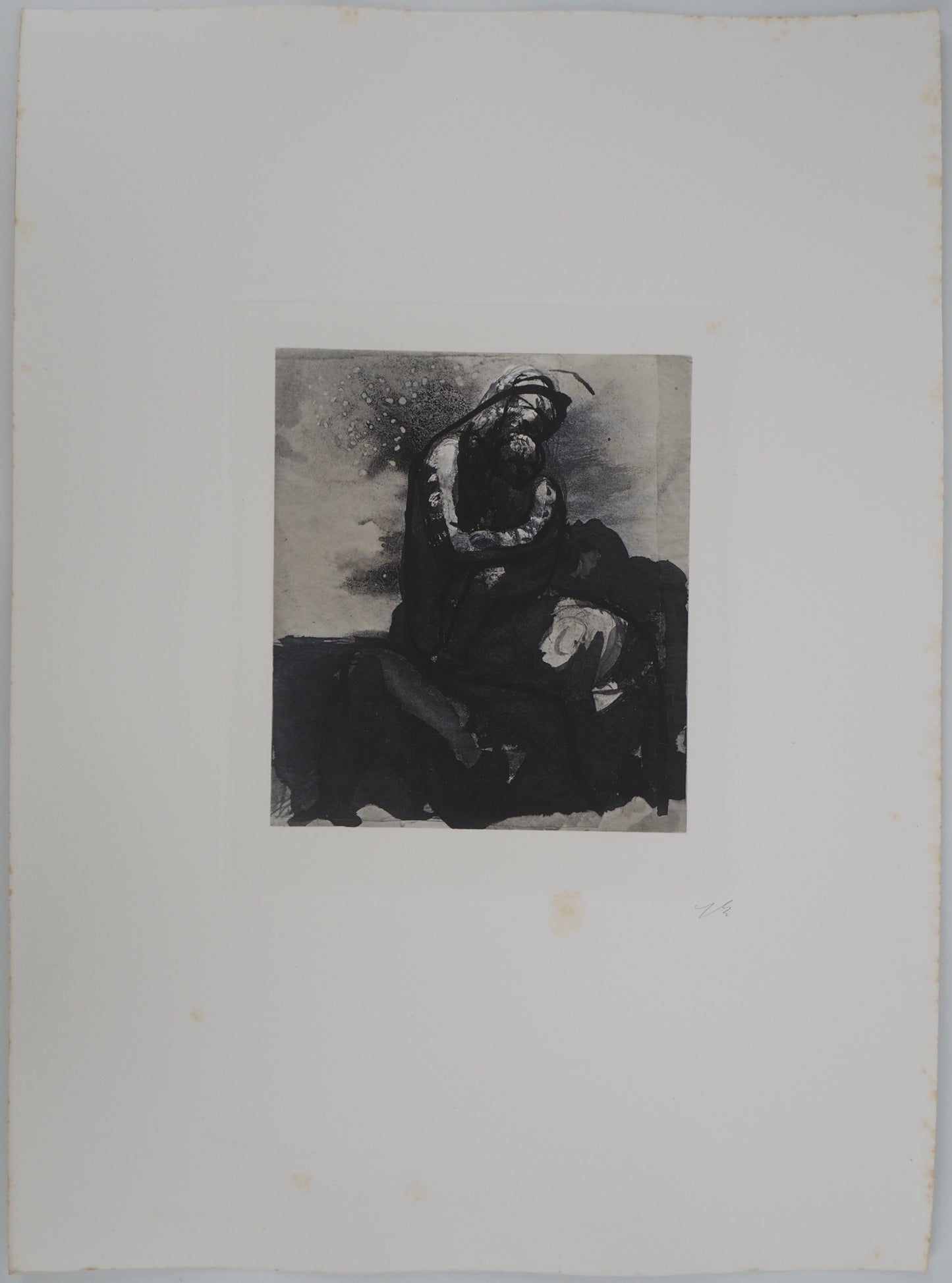 Auguste RODIN : La mère et son enfant  - Gravure