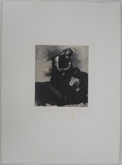 Auguste RODIN : La mère et son enfant  - Gravure