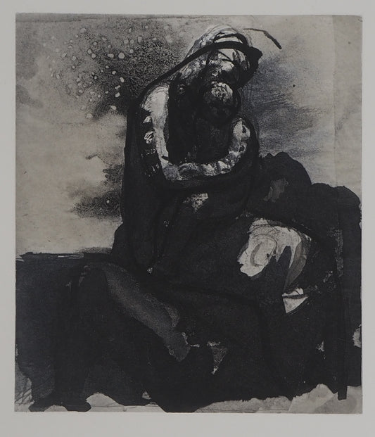 Auguste RODIN : La mère et son enfant  - Gravure