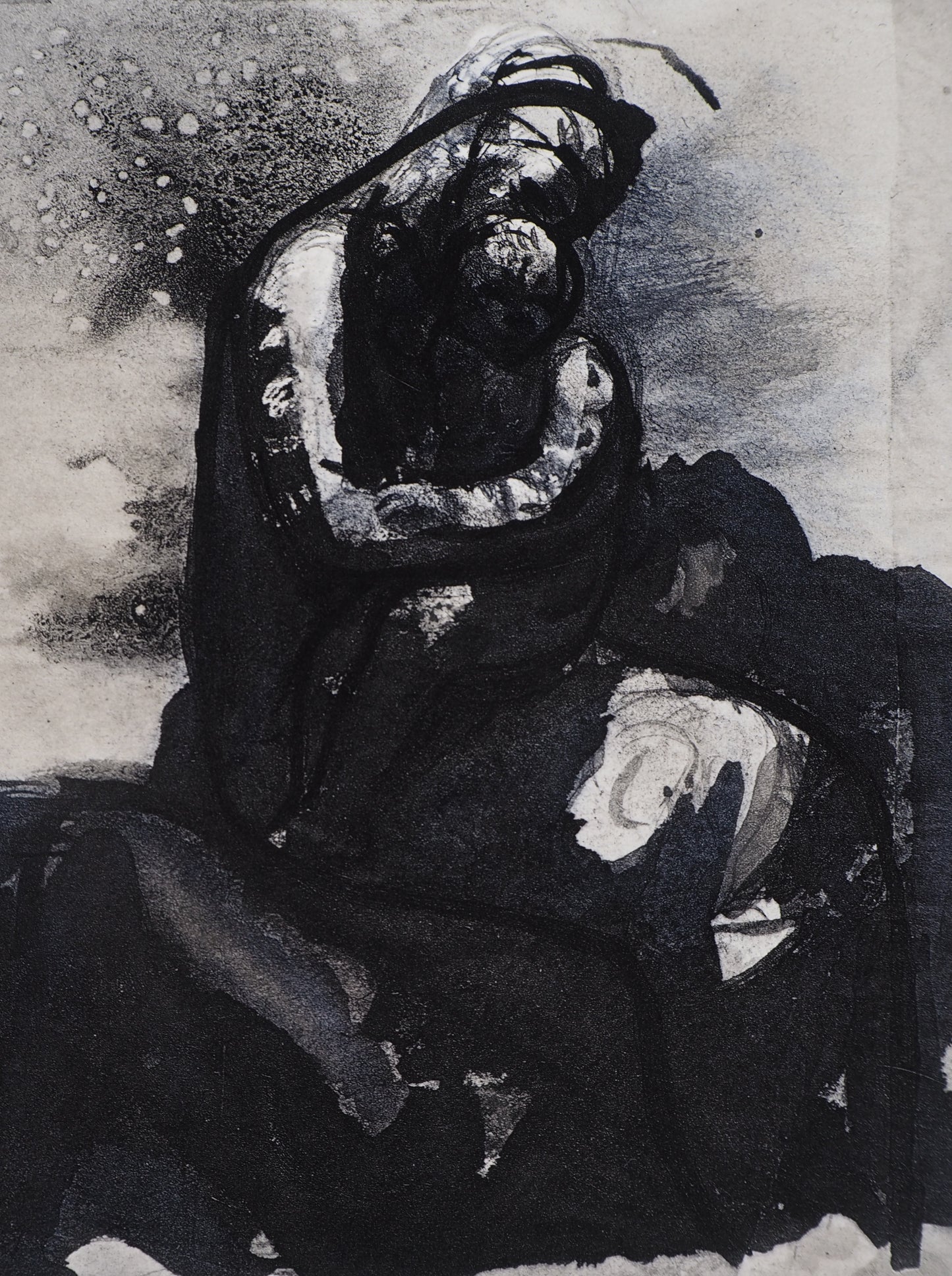 Auguste RODIN : La mère et son enfant  - Gravure