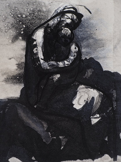 Auguste RODIN : La mère et son enfant  - Gravure