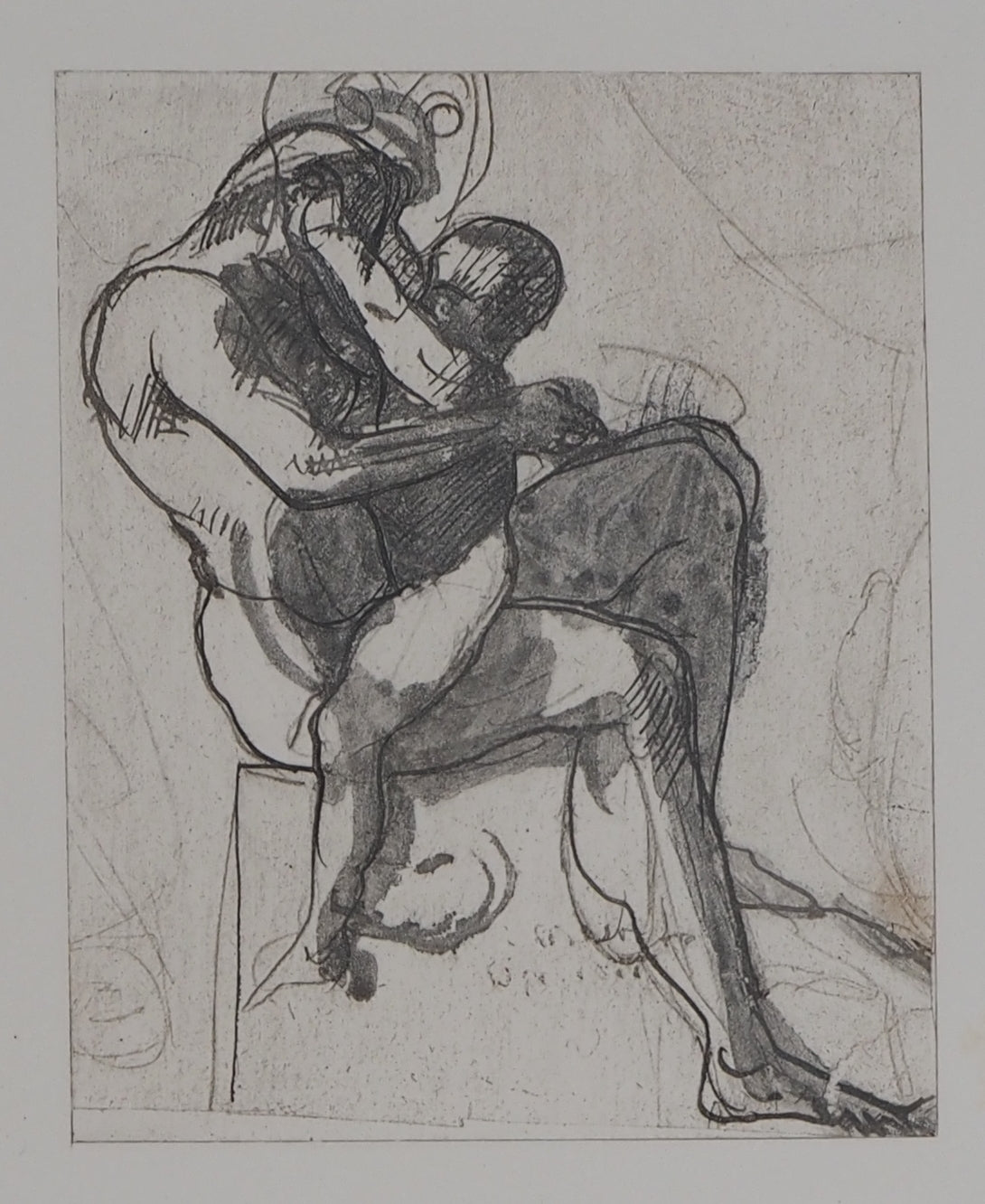 Auguste RODIN : Le jeu  - Gravure