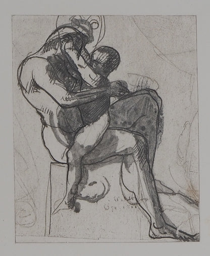 Auguste RODIN : Le jeu  - Gravure