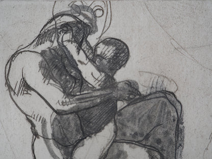 Auguste RODIN : Le jeu  - Gravure