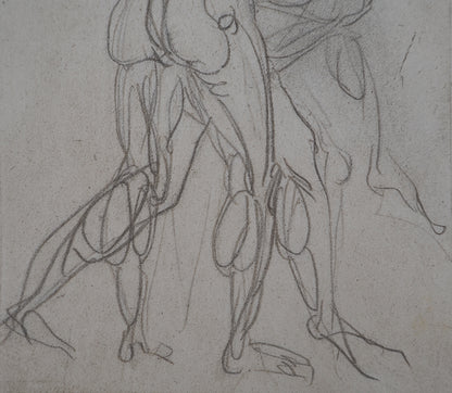 Auguste RODIN : Etude de la lutte - Gravure